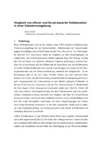 Vergleich von offener und Script-basierter Kollaboration in einer Videolernumgebung