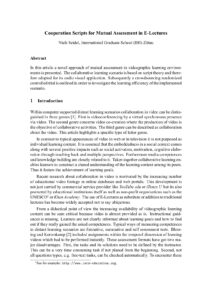 Cooperation Scripts for Mutual Assessment in E-Lectures