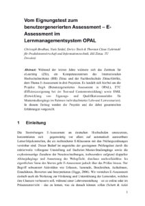 Vom Eignungstest zum benutzergenerierten Assessment - Evolution des E-Assessments mit OPAL und Onyx