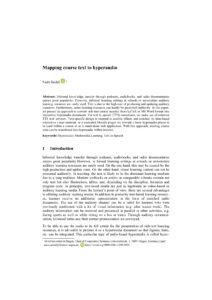 Mapping course text to hyperaudio