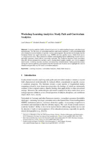 Workshop Learning Analytics: Study Path and Curriculum Analytics